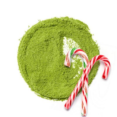 Organic Candy Cane Matcha  front view