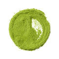Lavender Matcha powder arranged in a circular swirl