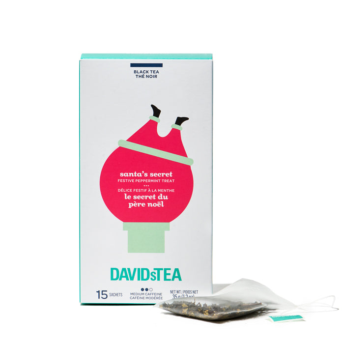 Santa's Secret Tea Pack of 15 Sachets Black front view