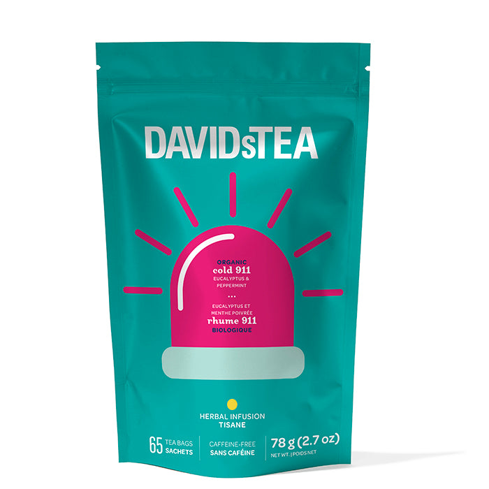 Organic Cold 911 Tea Bag of 65 Sachets Herbal front view
