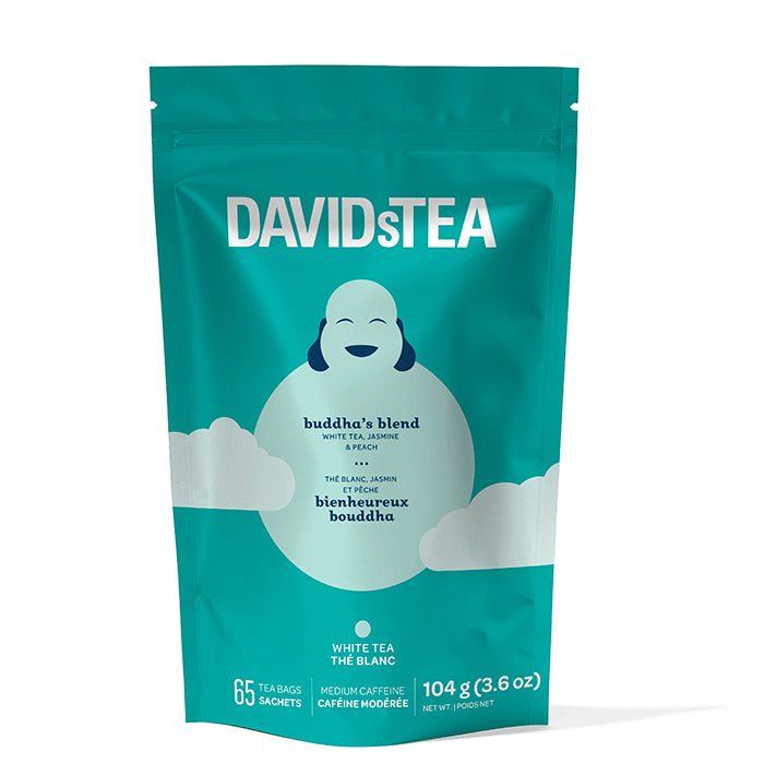 Buddha's Blend Tea Bag of 65 Sachets White front view