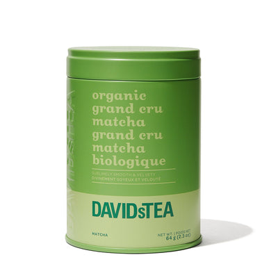 Organic Grand Cru Matcha Tea Printed Tin Matcha front view