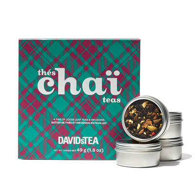 Chai Teas 4 Tea Sampler  front view