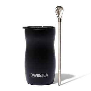 black mate cup + bombilla straw