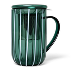 clear green stripe nordic mug