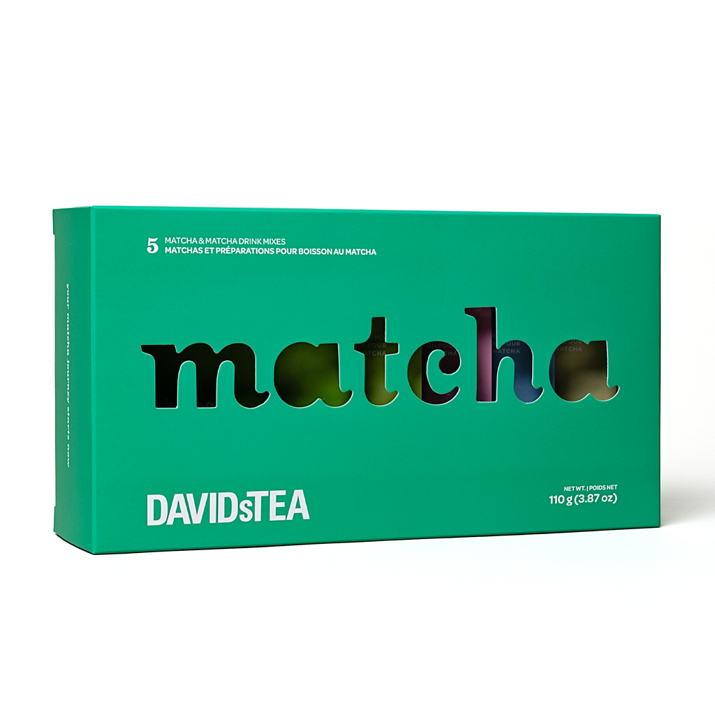 Side view of the Matcha Classics 5 Tea Sampler box