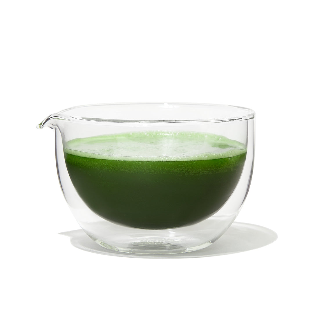 Double Walled Glass Matcha Bowl With Spout  secondary