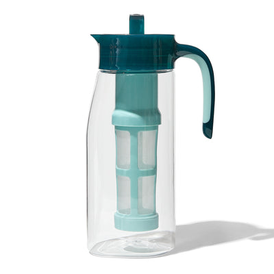 Deep Teal Iced Tea Pitcher  front view