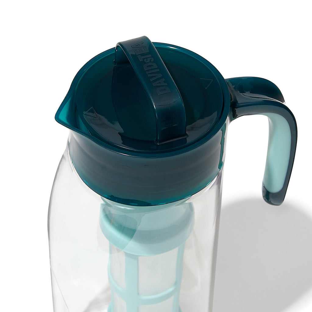 Deep Teal Iced Tea Pitcher  detail