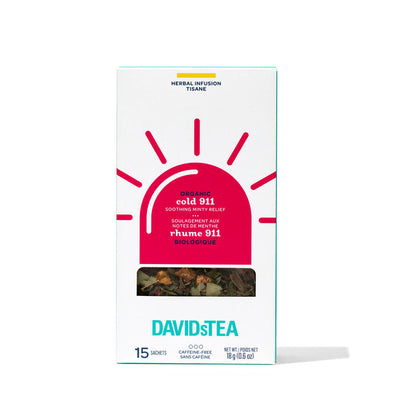 Organic Cold 911 Tea Pack of 15 Sachets Herbal front view