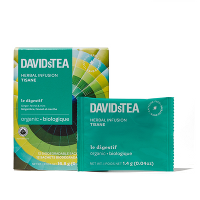 Organic Le Digestif Tea Pack of 12 Sachets Herbal front view