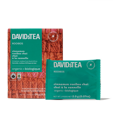 Organic Cinnamon Rooibos Chai Tea Pack of 12 Sachets Rooibos front view
