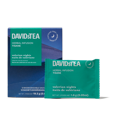 Valerian Nights Tea Pack of 12 Sachets Herbal front view