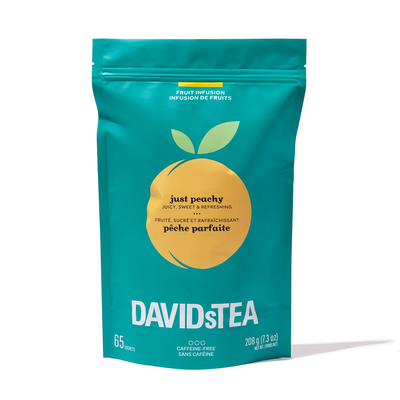 Just Peachy Tea Bag of 65 Sachets Herbal front view