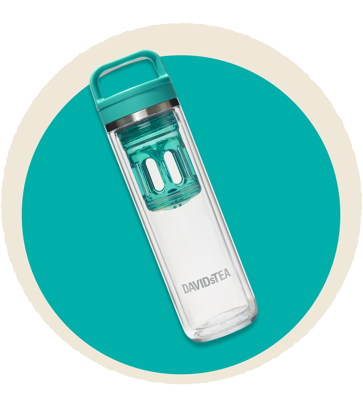 Teal Matcha Maker on a teal circle background
