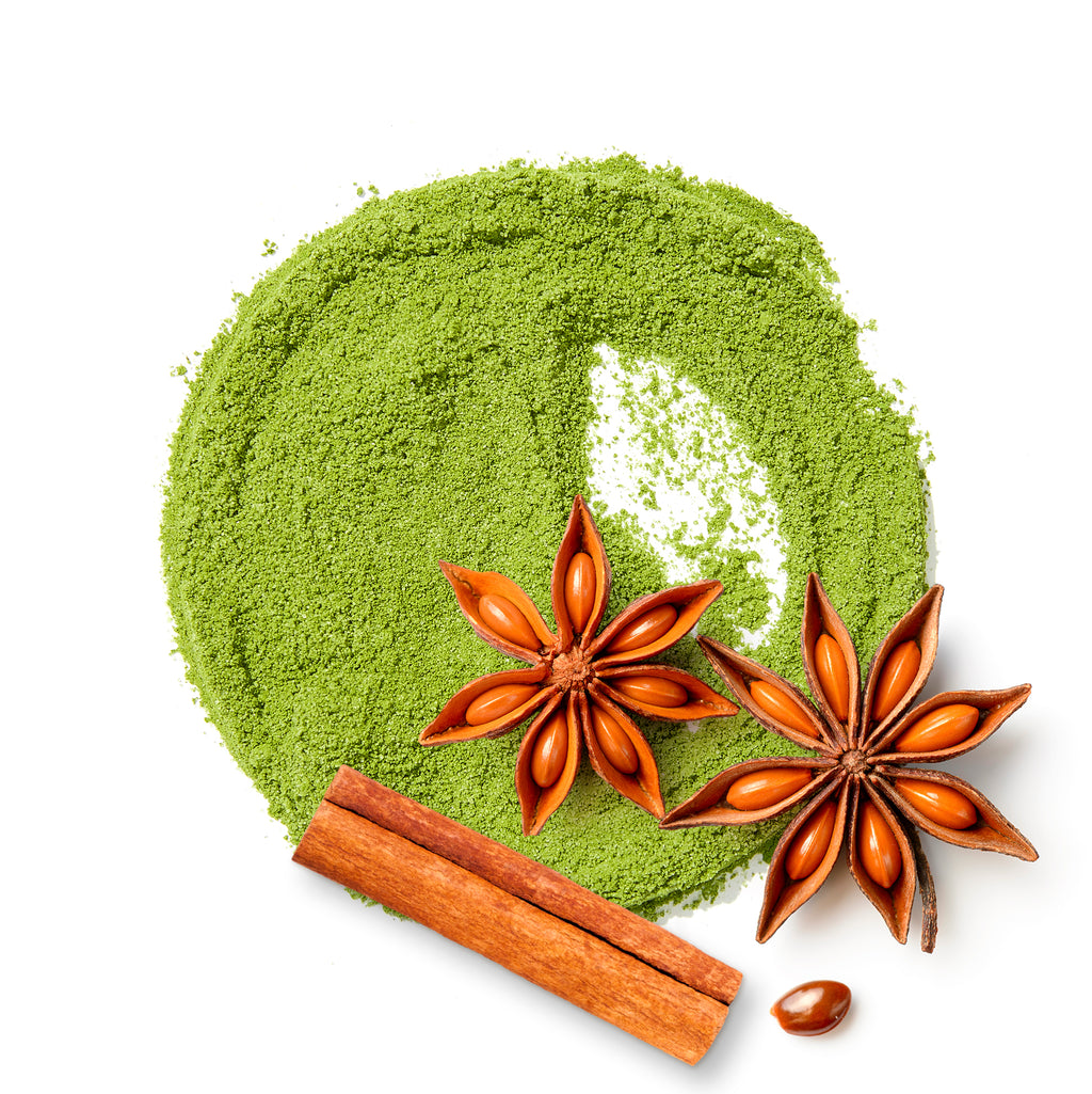 Chai Matcha powder with cinnamon and star anise