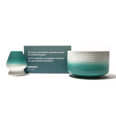 Horizon Porcelain Matcha Bowl & Whisk Holder  front view