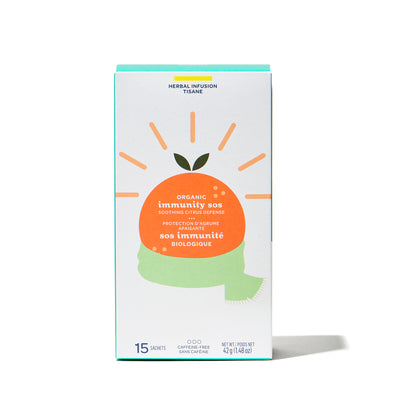 Organic Immunity SOS Tea Pack of 15 Sachets Herbal front view
