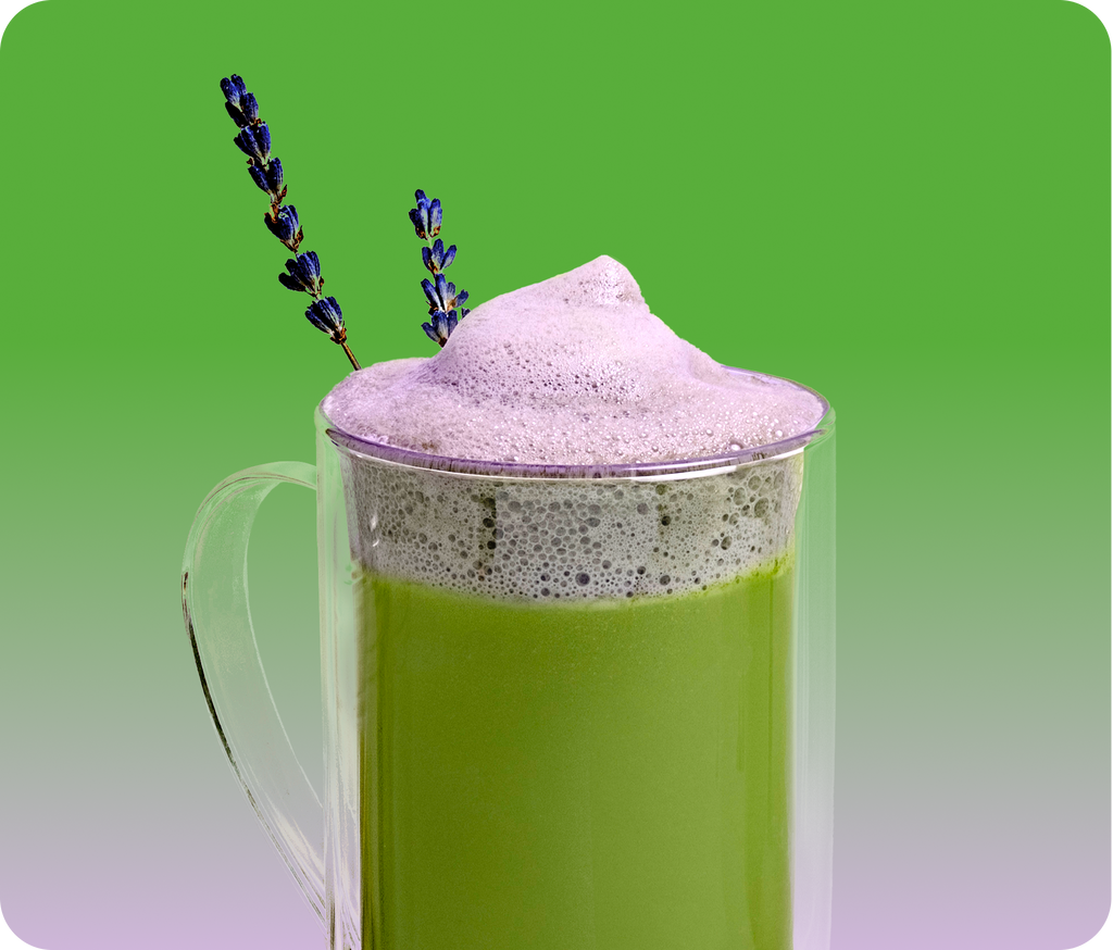 lavender matcha latte