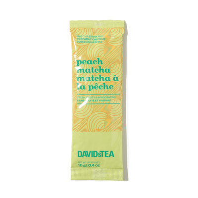 Peach Matcha Single Serves Pack of 48 Matcha Drink Mix front view