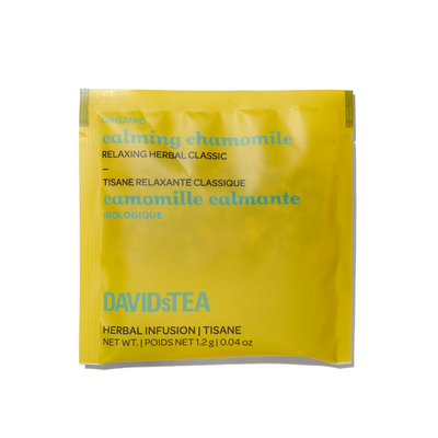 Organic Calming Chamomile Tea Pack of 25 Sachets Herbal front view