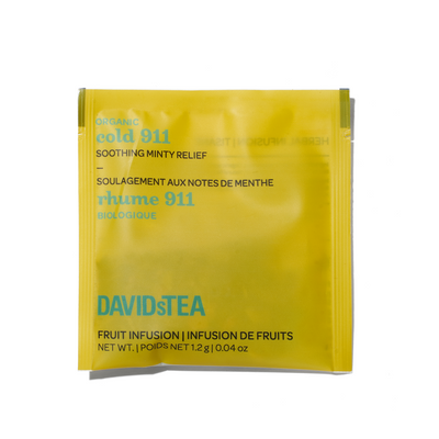 Organic Cold 911 Tea Pack of 25 Sachets Herbal front view