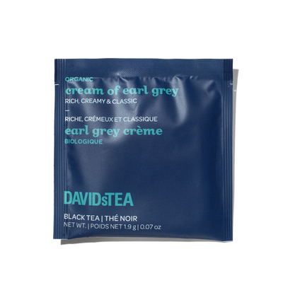 Organic Cream of Earl Grey Tea Pack of 25 Sachets Black front view