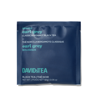 Organic Earl Grey Tea Pack of 25 Sachets Black front view