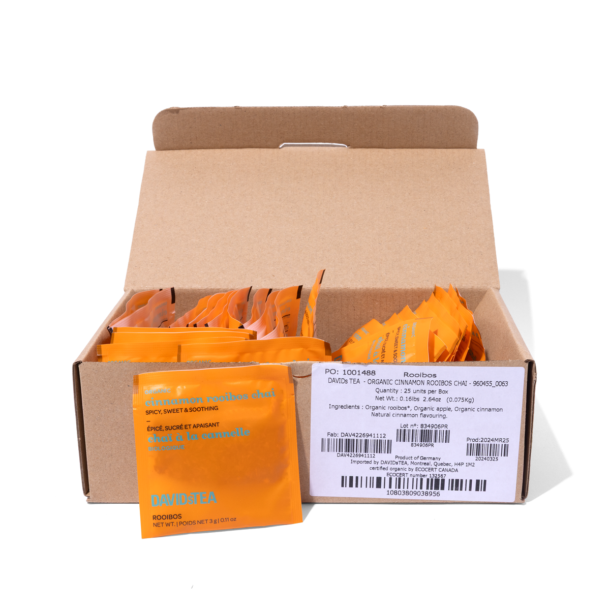 Organic Cinnamon Rooibos Tea Pack of 25 Sachets  more detail 