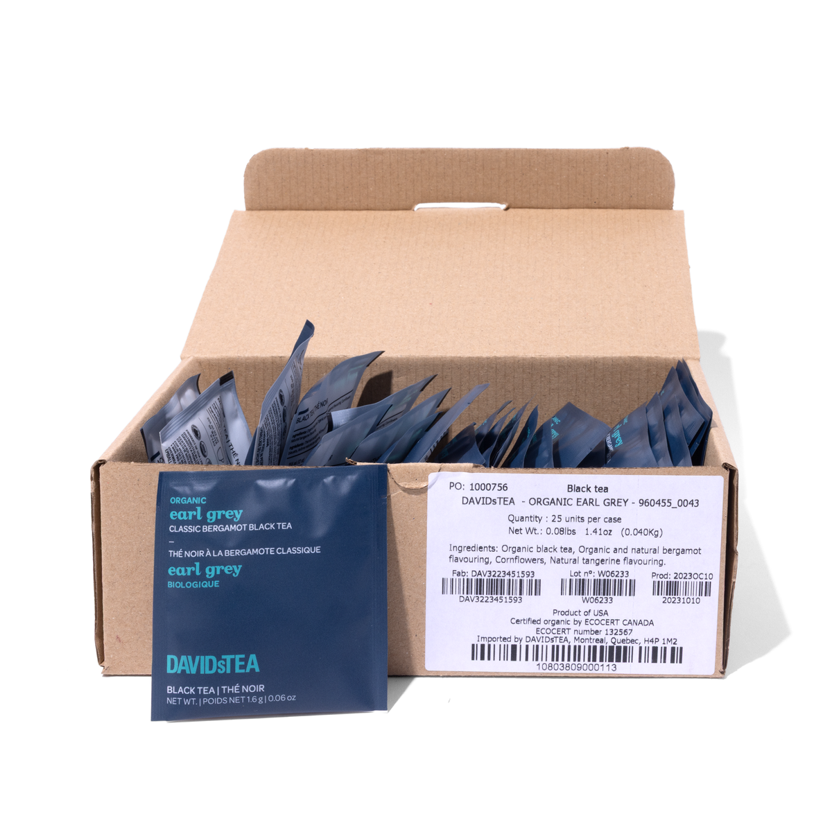 Organic Earl Grey Tea Pack of 25 Sachets  more detail