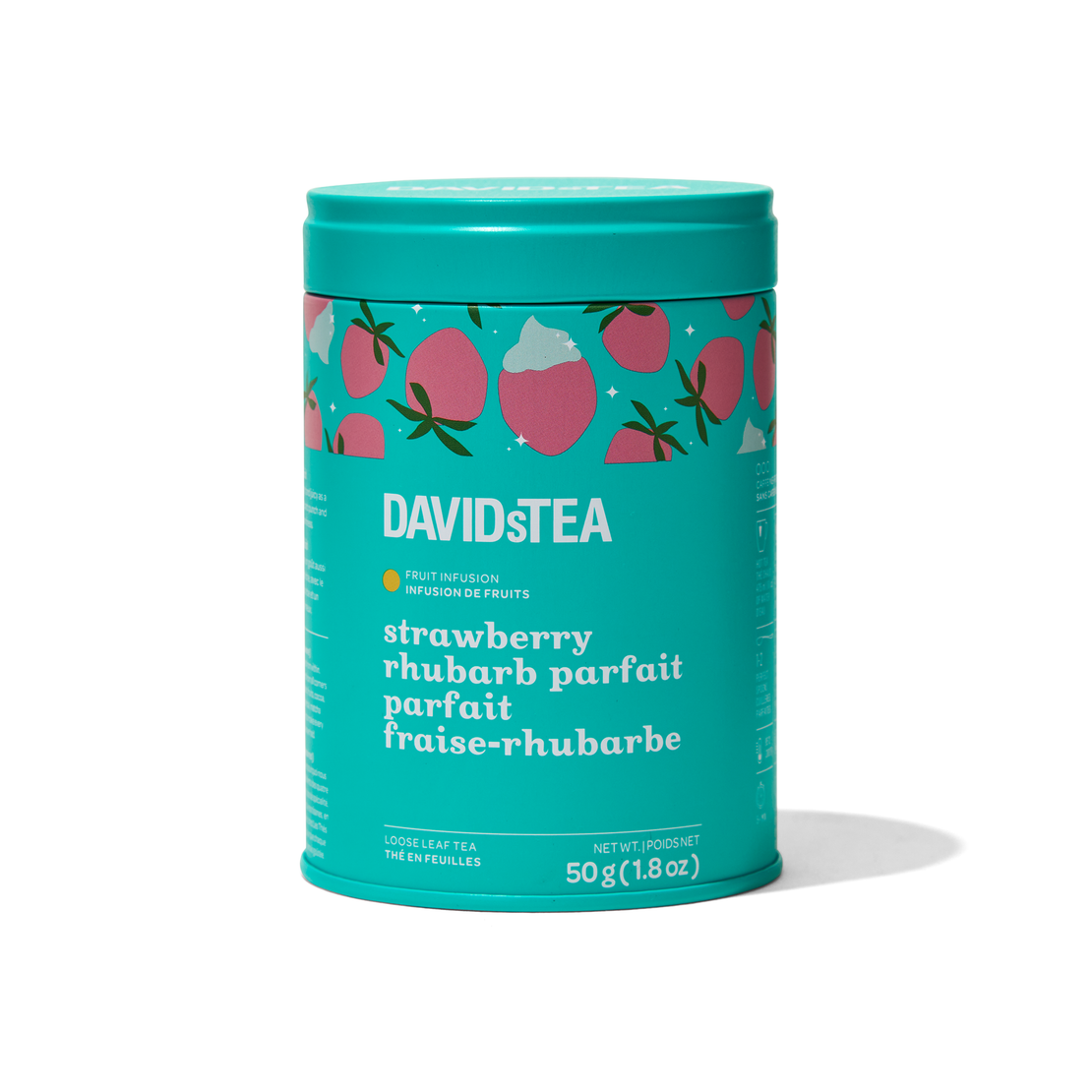 Strawberry Rhubarb Parfait Tea Printed Tin