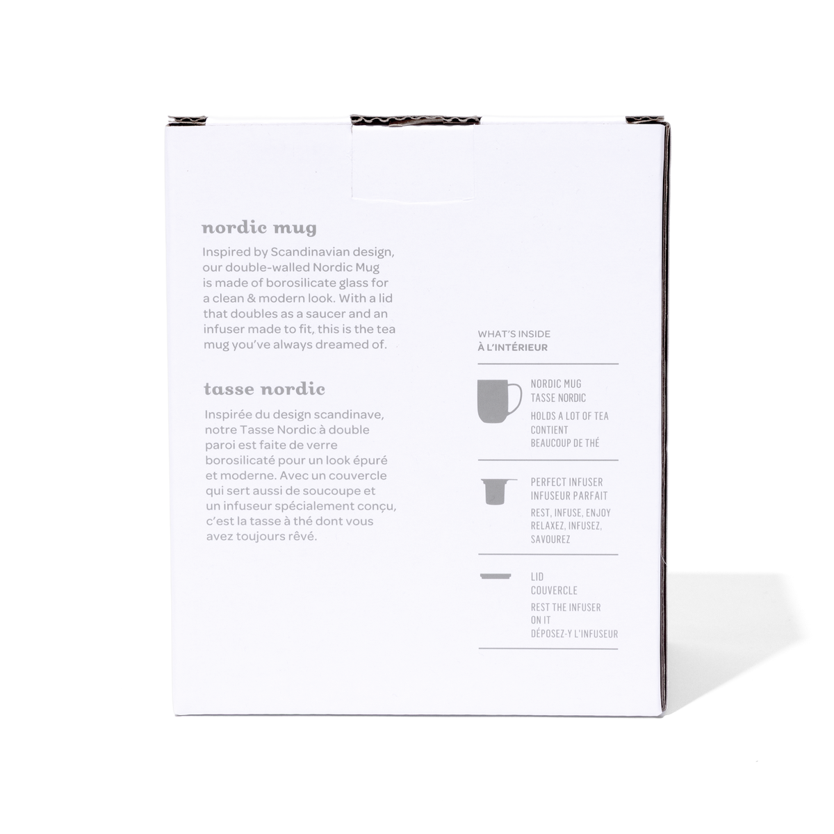 Double Walled Glass Nordic Mug with Infuser  more detail 