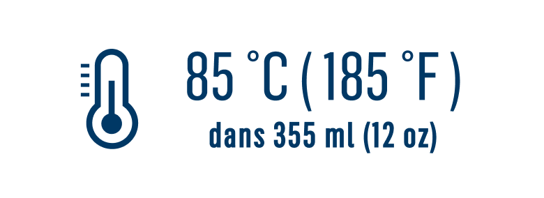 Instructions d’infusion : eau à 85 °C (185 °F), 355 mL (12 oz).