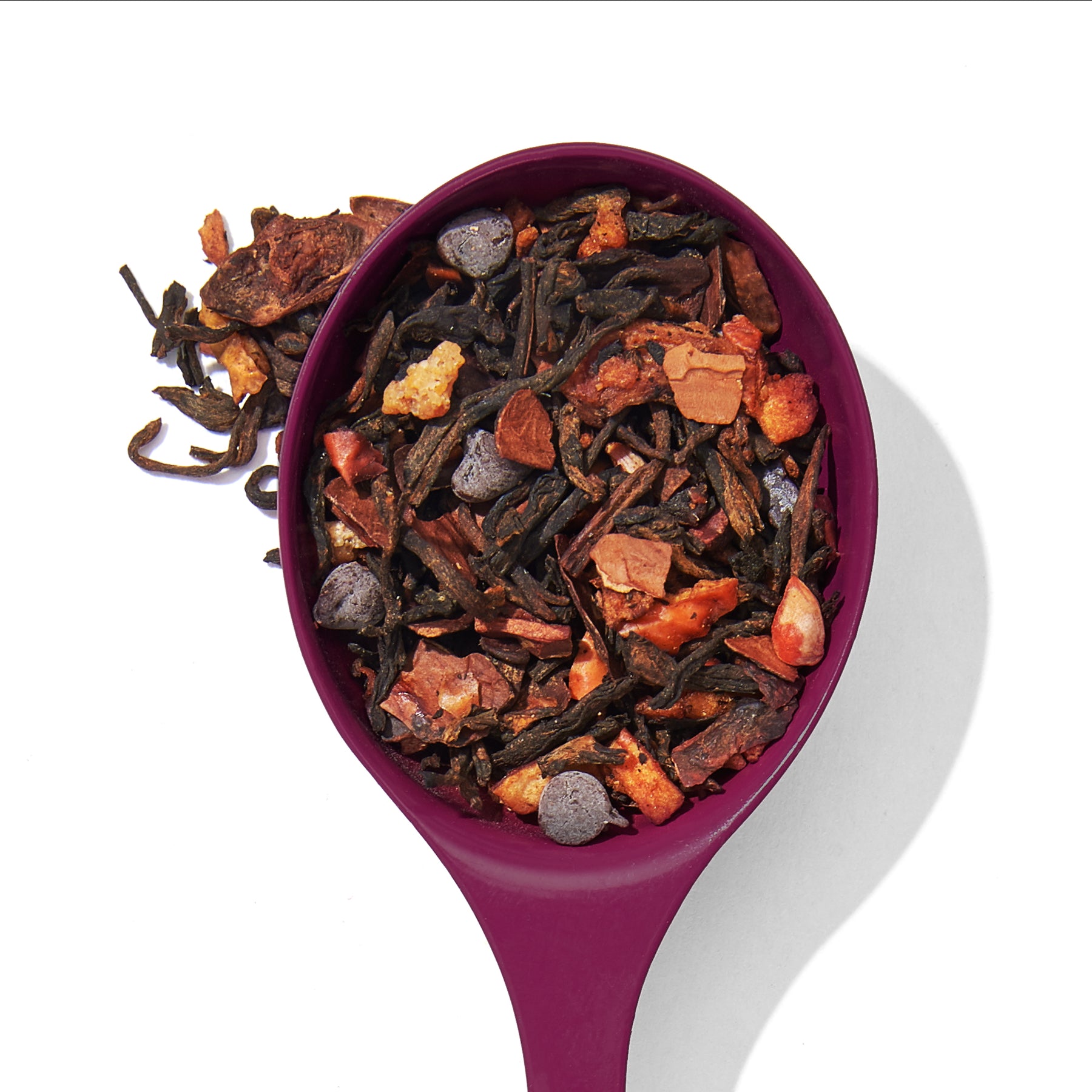Hazelnut Chocolate Tea spoon Pu'erh front view