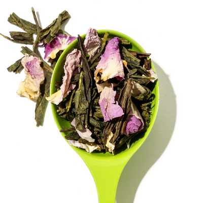 kyoto rose loose leaf tea green tea spoon image